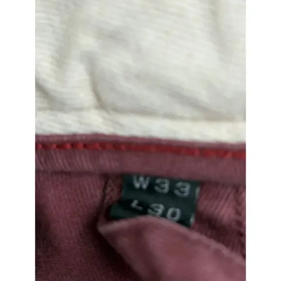 J.Crew Broken-In Urban Slim Chinos – Burgundy / Wine – Size 33x30 - Picture 5 of 7